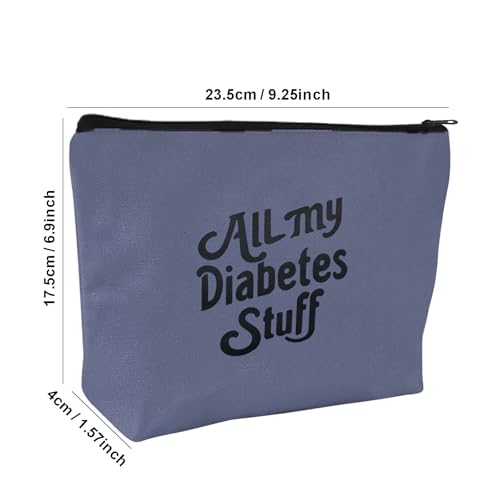 Medicine Storage Pouch with Diabetes, Medicines Bag, and Medical Supply Designs, White Canvas Zipper Cases, Multi-Use Functionality (Gift for Birthdays, Graduation, Christmas) (Style G) - style: Style G