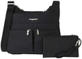 Baggallini Crossbody Travel Bag 11x8.5 Lightweight Water-resistant Nylon Handbag - color: Black Zebra