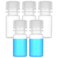 0.5oz/15ml Plastic Sample Bottles with caps, Wide Mouth Reagent Bottle with Lids Leak Proof Containers Water Sample Bottles for Laboratories, Travel(5Pcs) - style: 15ML-5pcs