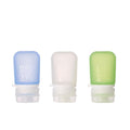 humangear GoToob Bottles - Silicone Leak-Proof Travel Tubes for Toiletries, Camping & TSA Carry-On (3-Pack), Mini (0.9 fl oz; 27ml), Clear/Green/Blue - color: Clear/Green/Blue, size: 0.9 Ounces