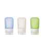 humangear GoToob Bottles - Silicone Leak-Proof Travel Tubes for Toiletries, Camping & TSA Carry-On (3-Pack), Mini (0.9 fl oz; 27ml), Clear/Green/Blue - color: Clear/Green/Blue, size: 0.9 Ounces