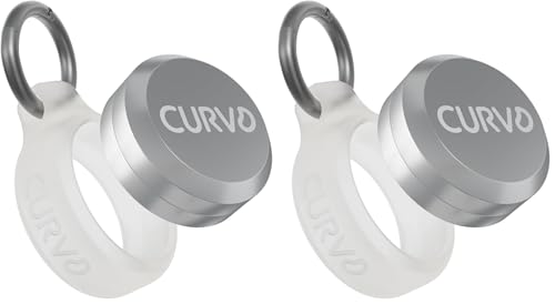 CURVD Premium Carrying Case Durable Travel Keychain Container, Medicine Pill Organizer, Travel Pill Box, Small Waterproof Holder for Pills, Earplugs, Compatible with Loop, Vibes & Eargasm (Pack of 2) - color: Cloud, size: 2 Pack