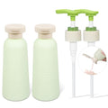 6.7oz Travel Shampoo Bottle with Flip Cap, Refillable Plastic Pump Bottles Dispenser for Soap, Shampoo, Lotions, Liquid Body Wash, Creams and Massage Oil (2Pack, 6.7oz/200ml) - size: 6.7 fl oz