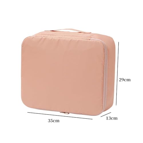 Packing Cubes Set for Suitcases - Lightweight Travel Luggage Organizers with Compression Storage, Shoe Bag & Underwear Bag, Space-Saving Travel Essentials for Men & Women（Pink）