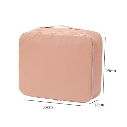 Packing Cubes Set for Suitcases - Lightweight Travel Luggage Organizers with Compression Storage, Shoe Bag & Underwear Bag, Space-Saving Travel Essentials for Men & Women（Pink）