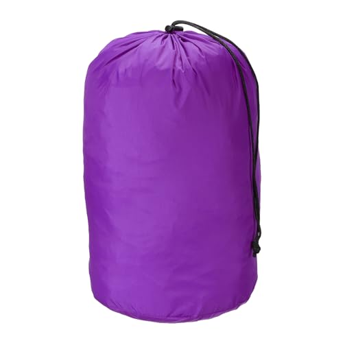 PATIKIL Stuff Sack, 9 x 16 Inch Waterproof Outdoor Storage Sack Ultralight Drawstring Dust Flap Bag for Camping, Purple - color: Purple, size: 9 x 16 Inch
