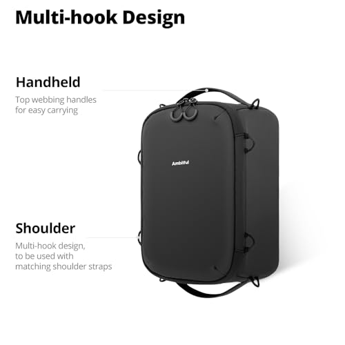 AMBITFUL Medium Camera Cube Insert for Backpack, Waterproof Padded Camera Insert with Dividers, Quick Access for Travel Photography Gear Organizer (8.5L)
