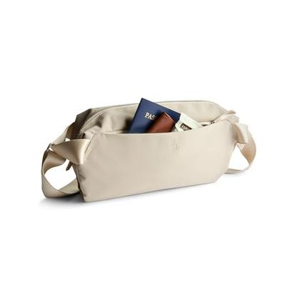 Bellroy Classic Sling (everyday 7 liter minimalist crossbody bag with internal organization, adjustable crossbody strap, and auto-compression system) - Tahini - color: Tahini