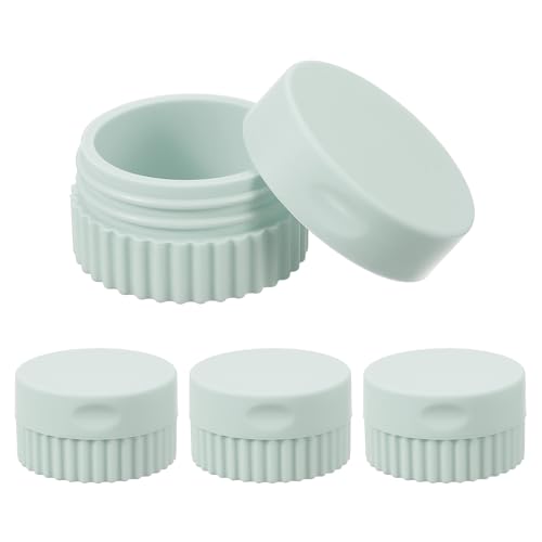 uxcell 4pcs Travel Containers for Toiletries, 0.68oz 20ml Small Silicone Cream Jars Leak-proof Travel Essentials with Lid for Cosmetic Body Skin Cream, Light Gray - color: Light Gray