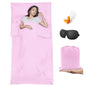 Sleeping Bag Liner,Travel Sheet & Adult Sleep Sack, Camping Sheets Travel Sleep Sack for Backpacking,Hotels & Hostels -Lightweight Single &Double Travel Sheet Camping Sheets - color: Single Pink