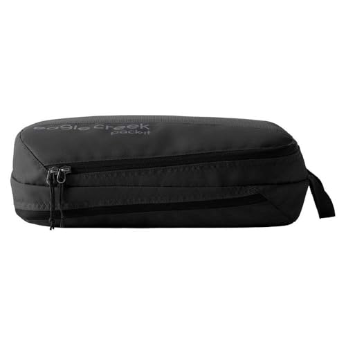 Eagle Creek Pack-It Reveal Clean/Dirty Cube M - Water-Resistant Dual Compartment Packing Cube With Internal Divider for Clean & Dirty Clothes - Travel Essentials - Black - color: Black - Reveal (New)