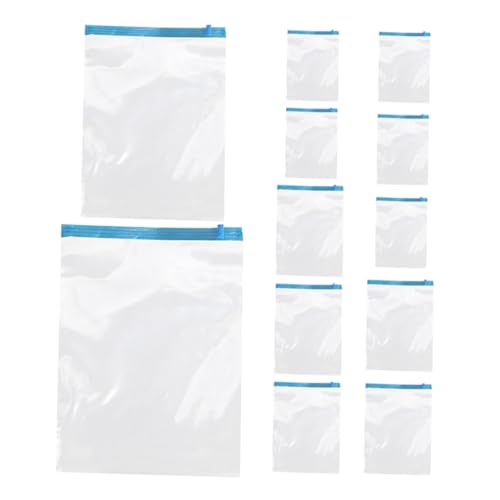 Ipetboom 12pcs Vacuum Compression Bags for Travel Clothes Storage, Hand Roll-up Reusable Space Saver Bags, Pa+pe Material, 35x50cm 40x60cm, Luggage Packing Organizer
