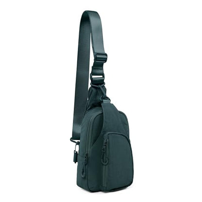 ODODOS Sling Bag with Adjustable Straps Crossbody Chest Bag Lightweight Backpack for Casual Traveling Hiking - color: Sea Moss