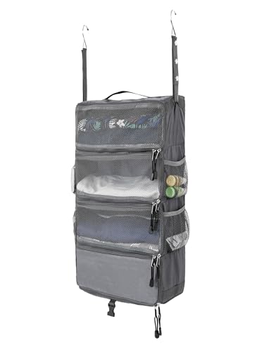 ELEZAY Hanging Packing Cubes All in One Ultra-Light Travel Shelves Portable Compression Organizer Bag Essentials for Carry-on Luggage Suitcase Closet Wardrobe Accessories Small, Lightgrey - color: Lightgrey, size: Small