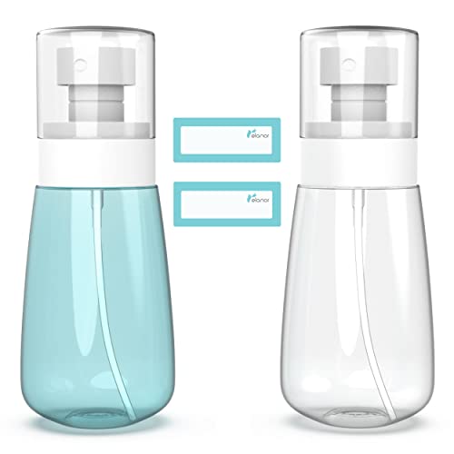 RELANOR Pack 2 Small Spray Bottle Travel Size 3.39oz/100ml - Fine Mist Mini Empty Spray Bottles - Leak Proof - for Toners, Face & Hair Mist - size: 100 ml - Pack 2