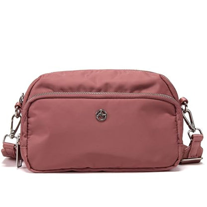 Pander Crossbody Sling Bag – Everyday Purse with Adjustable Strap, Perfect for Travel, Errands, and Daily Use - color: Mauve Pink