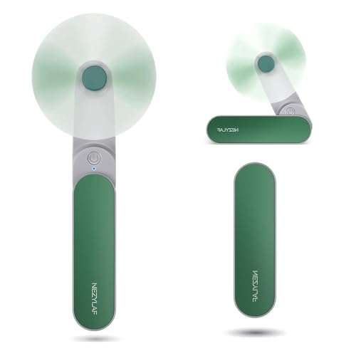 Portable mini handheld Fan, small Rechargeable Personal Fan for 9-15 Hours Runtime, Pocket Design for Travel/Women Essentials/vacation/beach/vacation/airplane/disney - color: Green