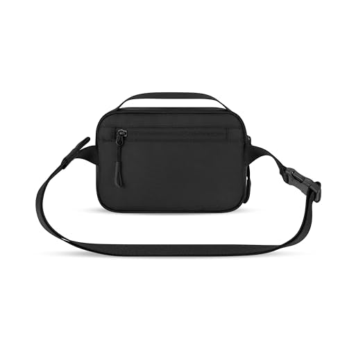 Sherpani Hyk, Small Sling Bag, 1L Belt Bag, Lightweight Travel Fanny Pack, Sling Crossbody Purse with RFID Blocking - color: Raven