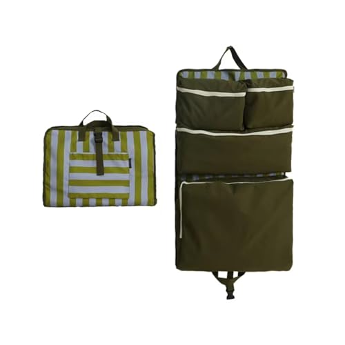 4-in-1 Foldable Travel Packing Luggage Organizers for Travel Accessories, Space Saver for Carry-On and Weekend Trips （Light Blue Green） - color: Light Blue Green