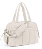 Lightweight Travel Duffle Bag for Women, Quilted Puffy Weekender with Wet Pocket for Gym, Overnight, Personal Item Carry On, Beige - color: Beige