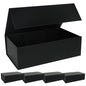 LFBOX Black Gift Box with Magnetic Lids 13.8x8.3x4.4 in, Large Bridesmaid Groomsman Proposal Boxes, Rectangle Storage Box 5 Pack - color: Black, size: 1 count (Pack of 5)