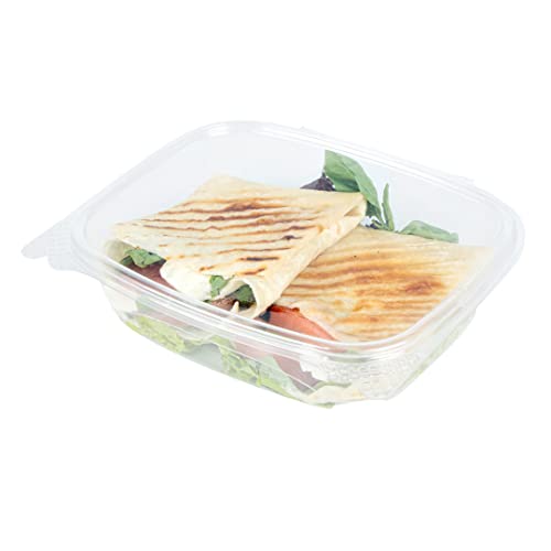 Restaurantware Thermo Tek 24 Ounce Deli Food Containers 100 Anti-Fog Hinged Lid Containers - Freezable Rectangle Clear Plastic To Go Food Containers Disposable - size: 24 oz