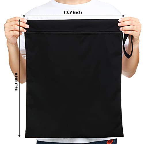 Shappy 2 Pack Large Travel Laundry Bags, Large Wet Dry Waterproof Dirty Clothes Bag for Suitcase, Swimsuit Beach Gym College Dorm Wet Bag(Solid Black) - style: Solid Black