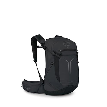 Osprey Sportlite 25L Lightweight Hiking Backpack for Men and Women - Everyday Hiking Bag - Travel Daypack, Raven Black, Extended Fit - color: Raven Black, style: 25l - Extended Fit