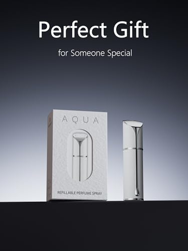 Travalo AQUA Refillable Perfume Atomizer, 5ml Travel Perfume Bottle with Easy Bottom Refill, Leak-Proof Mini Cologne Sprayer, TSA-Approved Pocket Fragrance Spray for Women & Men,1 Piece (White) - color: WHITE