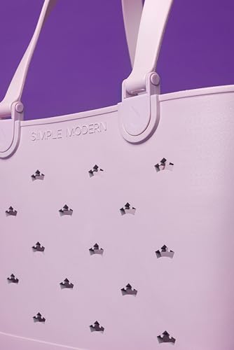 Simple Modern Disney Large Beach Bag | Waterproof Getaway Rubber Tote with Zipper Pocket for Travel, Pool, Boat, Groceries, Sports | Lavender Princess - color: Disney: Lavender Princess, style: Large