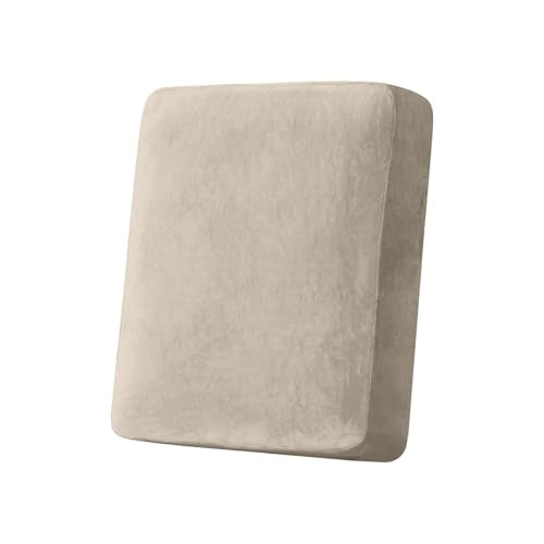 Couch Cover Stretch Velvet Sofa Cushion Cover 1-Piece - Elastic Washable Slipcover for Seat or Backrest, Couch Seat Covers for Sofas (Taupe) - color: Taupe, size: 1PC Seater or Backrest
