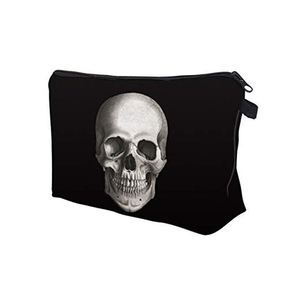 Deanfun Cosmetic Bag for Women, Skull 3D Printed Black Cool Makeup Bags Waterproof Travel Storage Toiletry Bag Accessories Gifts(hzb-42) - color: HZB-42
