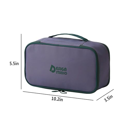 Portable Underwear Bra Storage Bag Waterproof Travel Organizers Multi-Layer Toiletry Packing Cube - color: deep Purple