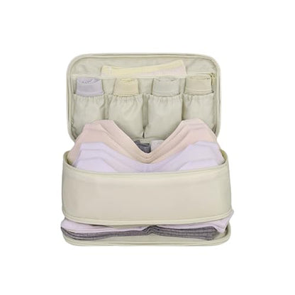 Underwear Bra Travel Bag Packing Cubes Bra Underwear Socks Storage Bag Travel Packing Organizers Toiletry Bag,Beige 10# - color: Beige 10#