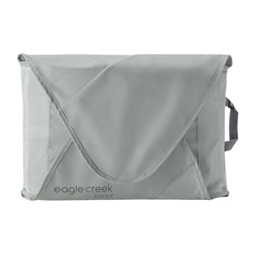 Eagle Creek Pack-It Reveal Garment Folder - Travel Garment Bag with Compression Wings to Maximize Luggage Space - Convenient Top Handle - Quick Drying Material - Storm Grey - Large - color: Grey