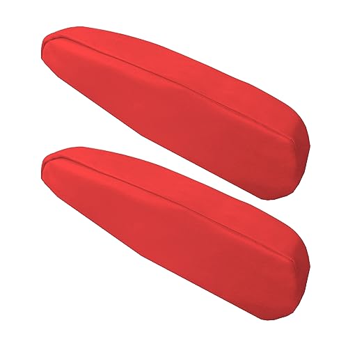 FH Group Premium Faux Leather Armrest Cover Semi-Universal Fit, One Pair, Set of 2 Red - color: Red, style: Armrest Cover