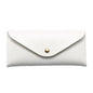 Portable Leather Glasses Case Anti-pressure Glasses Bag Coin Purse Storage Bag Suitable for Men and Women - color: Button Suit White
