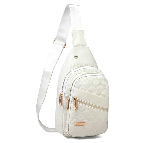 AOSTIHOT Crossbody Small Sling Backpack Sling Bag for Women, Chest Bag Daypack Crossbody for Travel Sport Running Hiking Beige - color: Beige