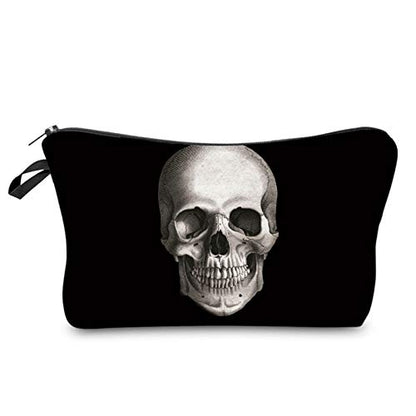 Deanfun Cosmetic Bag for Women, Skull 3D Printed Black Cool Makeup Bags Waterproof Travel Storage Toiletry Bag Accessories Gifts(hzb-42) - color: HZB-42