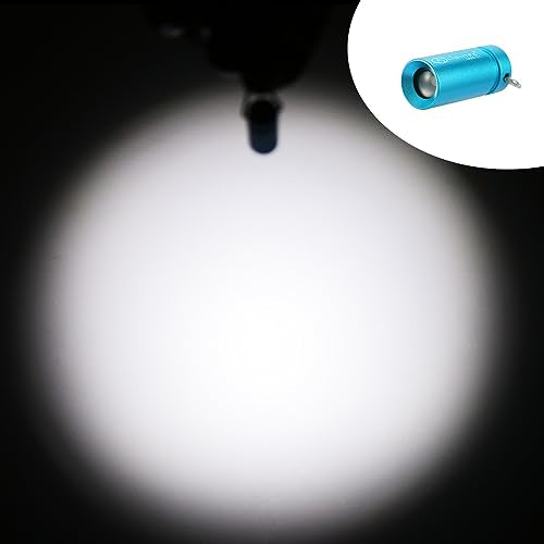 MINI01 Keychain Flashlight mini Keychain Light is Light, Small, and Bright (Mini01-Blue) - color: Mini01-Blue