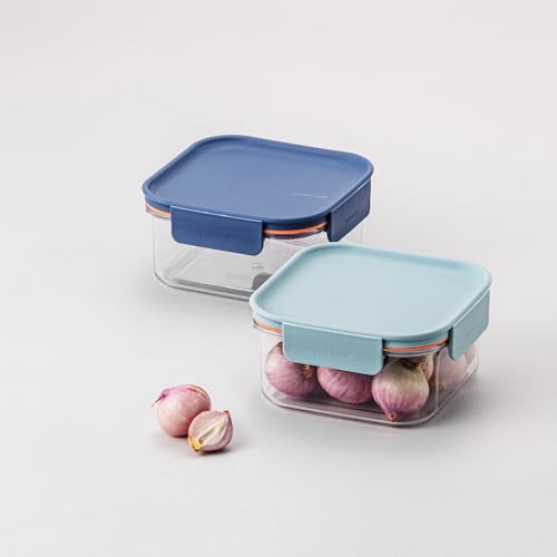 LocknLock Tritan Plastic Bisfree Modular Plus Food Storage Container Set, 8 set (4 containers & 4 Lids)- Navy - color: Mint, size: 8 set (4 containers & 4 Lids)