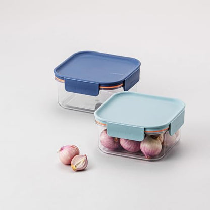 LocknLock Tritan Plastic Bisfree Modular Plus Food Storage Container Set, 8 set (4 containers & 4 Lids)- Navy - color: Mint, size: 8 set (4 containers & 4 Lids)