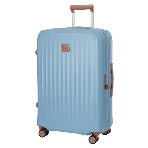 Bric's Taormina Ultra-Light Checked Luggage – Expandable Hard Shell Suitcase with TSA Lock, Anti-Tamper Zippers & 360 Spinner Mobility Wheels - 27 Inch, Sky Blue - color: Sky Blue, size: Checked-Medium
