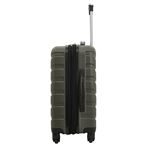 Wrangler 4 Piece Miami Luggage and Packing Cubes Set, Olive Green - color: Green, size: 4 Piece Set