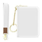 Aiawoxc Credit Card Holder, Small RFID Wallet Slim Leather Card Organizer Case with Zipper and Wristlet Strap, White - color: A-White, size: Wrist Strap