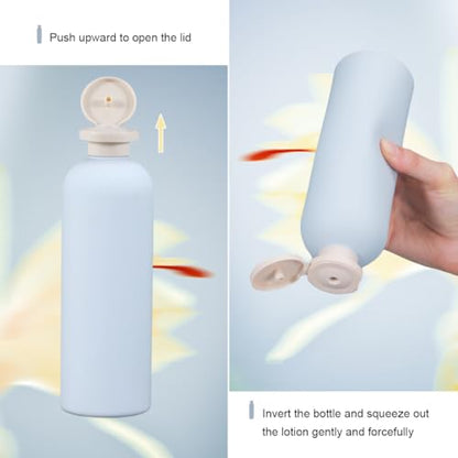 ASEVAT 13.5oz 4pack Refillable Travel Shampoo and Conditioner Bottles, Travel Size containers, Travel Bottle for toiletries, Squeeze Bottles with Flip Cap, Empty Plastic Leak Proof Travel Bottles - color: Blue, size: 13.5oz