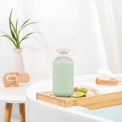 10 oz Plastic Travel Shampoo Bottles, Refillable Flip Cap Squeeze Bottles for Toiletries, Large Leakage-proof Travel Shampoo and Conditioner Container (Blue and Green) - color: Green+Blue, size: 300ml/10 oz