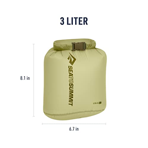 Sea to Summit Ultra-Sil Dry Bag, Ultralight Waterproof Dry Storage - color: Tarragon Green, style: 3 Liter