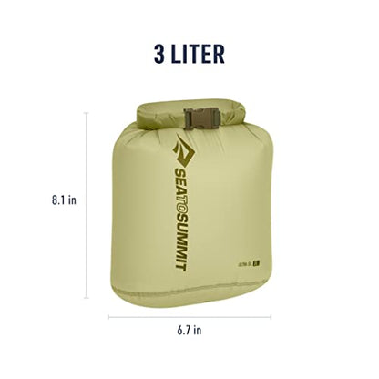 Sea to Summit Ultra-Sil Dry Bag, Ultralight Waterproof Dry Storage - color: Tarragon Green, style: 3 Liter
