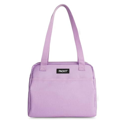 PackIt(R) Freezable Hampton Lunch Bag, Lavender, Built with EcoFreeze(R) Technology, Collapsible, Reusable, Zip Closure with Front Pocket and Shoulder Straps, Designed for Fresh Office Lunches - color: Lavender